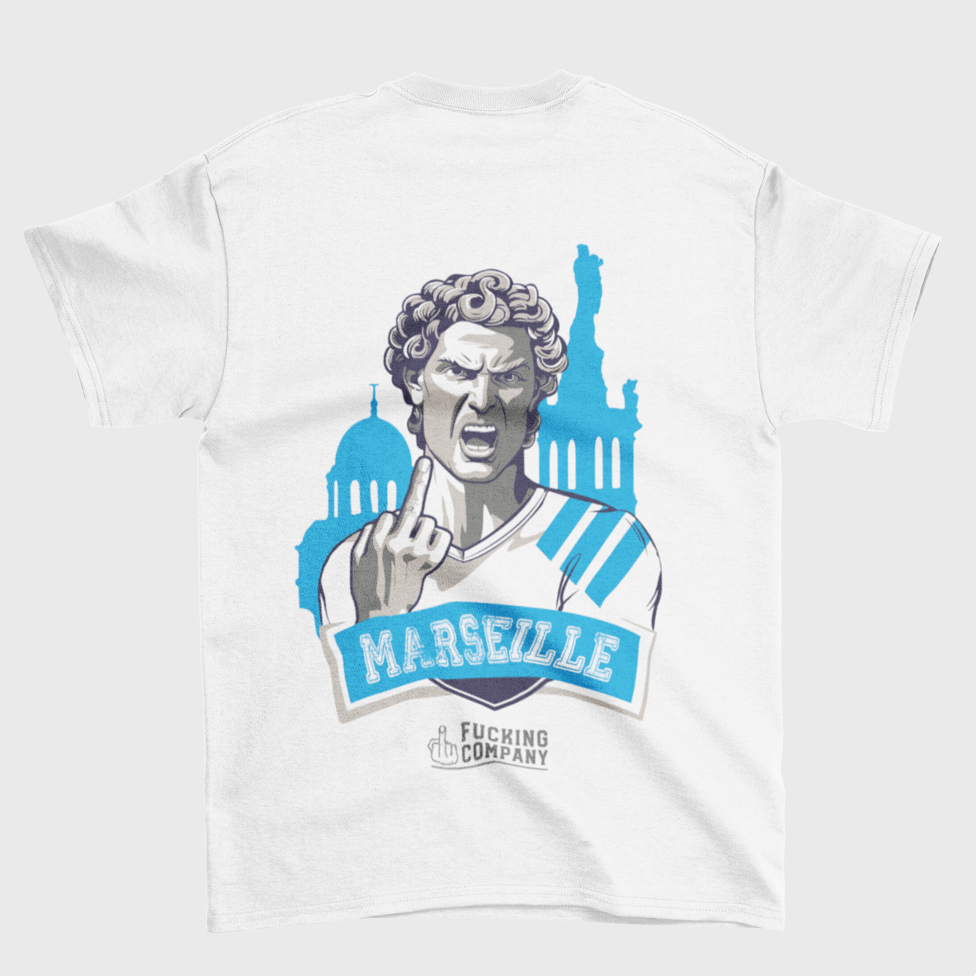 T-SHIRT MARSEILLE DAVID - BLANC