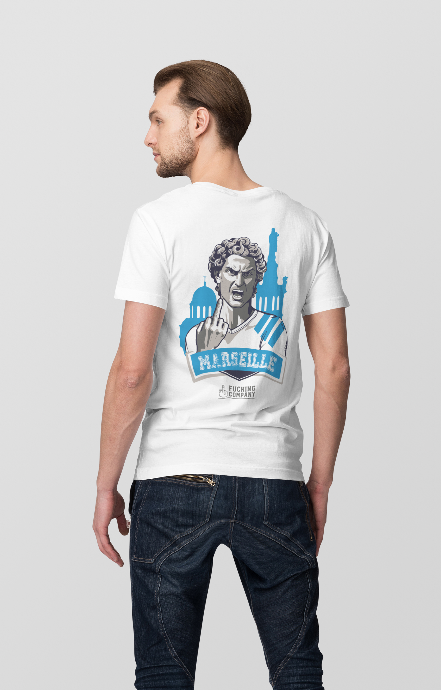 T-SHIRT MARSEILLE DAVID - BLANC